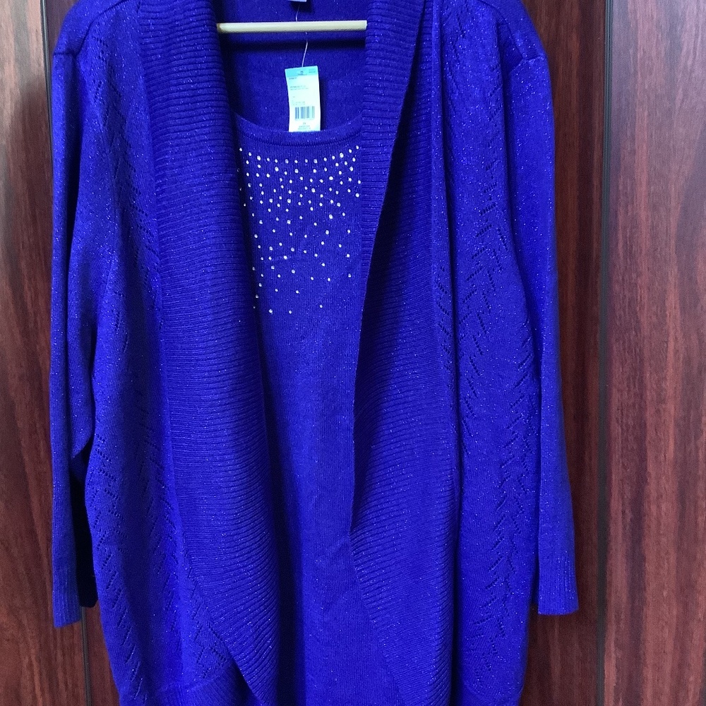 Cardigan w/ tank insert - 1 Piece!